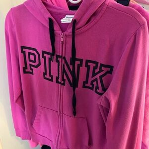 PINK Victoria's Secret Kids Zip-Up Hoodie - Vibrant Pink